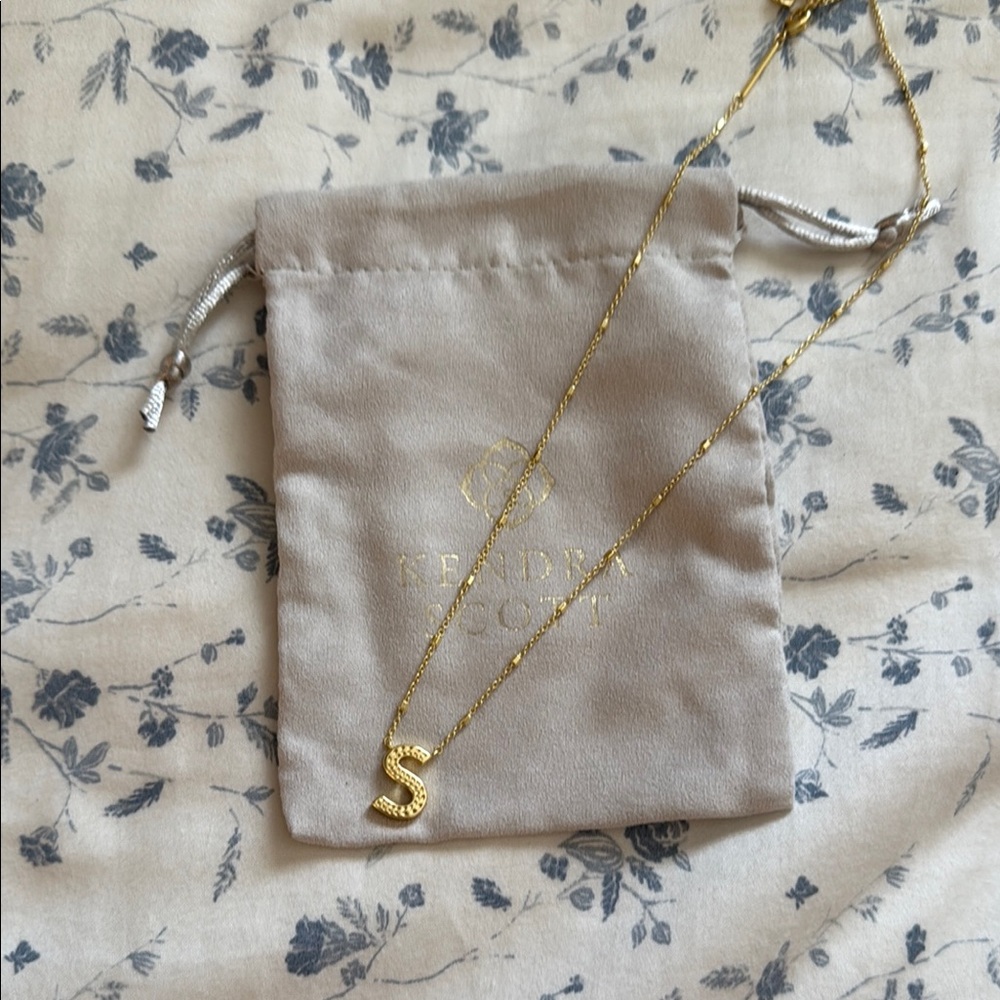 Kendra Scott Gold 'S' Charm Necklace